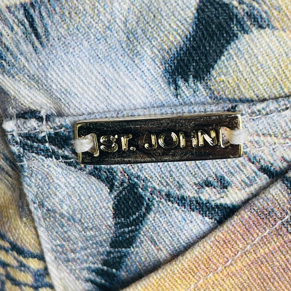 St. John Sport Womens Feather Print Twill Zip Jacket And Pants Set. - Picture 10 of 13